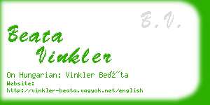 beata vinkler business card